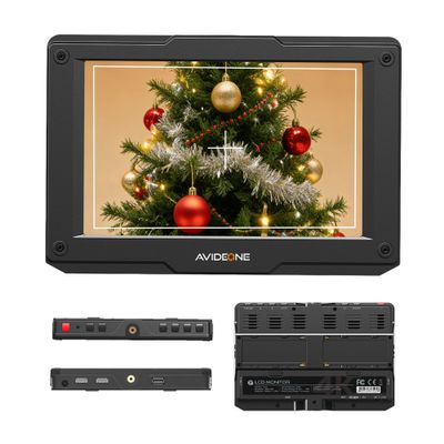 AVIDEONE 7'' 1920x1200 IPS Full HD Field Monitor, 4K HDMI On Camera Monitor 1800nits Ultra Brightness, 3D-LUT/HDR/