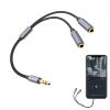 1/2 Audio Jack Splitter - Mic Audio Splitter, Dual Headphone Adapter | 3.5mm, Audio Splitter 2 Female to 1 Male, Clear Sound Quality Earphone Adapter Connector for Mobile Phones, Laptops, PC view 1