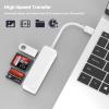 4-in-1 Lightning to SD Card Reader for iPhone,[Apple MFi Certified] USB OTG Adapter & SD/TF/MS Memory Card Reader,Support SD/TF/MS Cards Trail Camera Viewer for iPhone 14 13 12 11 XS XR X 8 iPad view 2
