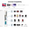 4-in-1 Lightning to SD Card Reader for iPhone,[Apple MFi Certified] USB OTG Adapter & SD/TF/MS Memory Card Reader,Support SD/TF/MS Cards Trail Camera Viewer for iPhone 14 13 12 11 XS XR X 8 iPad view 3