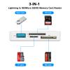 4-in-1 Lightning to SD Card Reader for iPhone,[Apple MFi Certified] USB OTG Adapter & SD/TF/MS Memory Card Reader,Support SD/TF/MS Cards Trail Camera Viewer for iPhone 14 13 12 11 XS XR X 8 iPad view 4