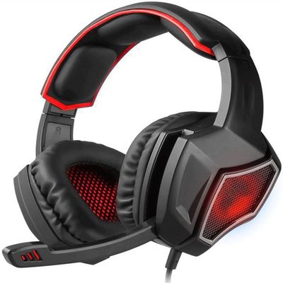aiqiua Game Headset,Gaming Over-Ear Headphone with Mic Head-Mounted Computer Gaming Headset with Microphone Noise Reduction (Color : Blue)