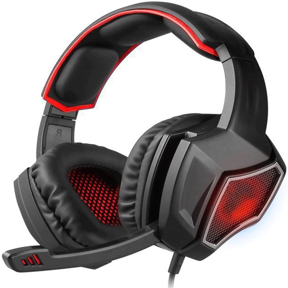 aiqiua Game Headset,Gaming Over-Ear Headphone with Mic Head-Mounted Computer Gaming Headset with Microphone Noise Reduction (Color : Blue)