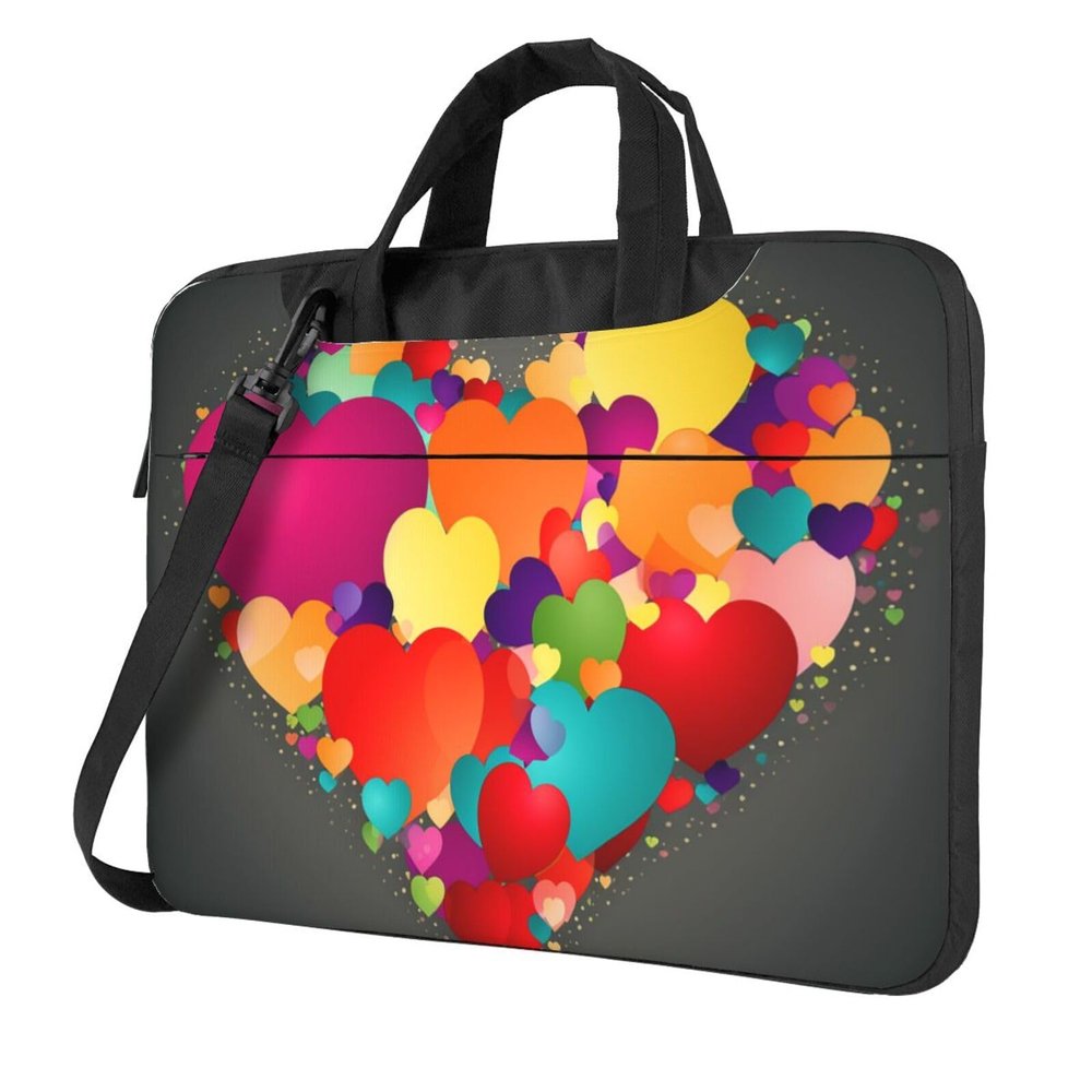 Laptop Bag 13-15.6 inch Laptop Shoulder Bag for Men Women Graphics love hearts Computer Bag Messenger Bag for Work