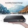 Mini DVD Player for TV with Remote Control, Built in PAL NTSC USB 2.0 Interface, Home CD Players with Cable, Compatible with DVD R, DVD RW, JPEG, CD R, CD RW (US Plug) view 4