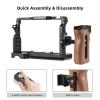 Camnoon Universal Top/Side Handle for Camera Cage Left/Right Side Handgrip with NATO Clamp Cold Shoe Mount Up & Down Adjustable, 2 Pack view 3