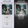 KikandKo Night Light for Kids, White Tiger Night Light Plug into Wall, Dusk to Dawn Nightlight for Childrens Room Decor, Christmas Birthday Gifts for Kids view 2