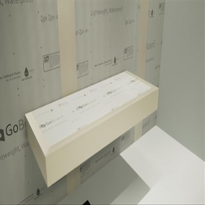 Floating Shower Bench Kit with GoBoard - Original Shower Bench Bracket (12x72)-Ideal for New Constructions, Bathroom Reno's, Shower Projects, Shower Bench Kits