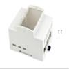 DIN Rail ABS Case for Raspberry Pi 5, for Raspberry Pi 5 Case Clear Top Window Large Inner Space Compatible with Various Raspberry Pi Hats-PoE HAT (F), RS485 CAN HAT, 2-CH RS485 HAT view 1