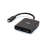 C2G USB-C to Dual HDMI 4K Dual Monitor MST Hub, Mini DP Multi-Stream Transport (MST) Multiple Monitor Splitter, Black view 1