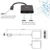 C2G USB-C to Dual HDMI 4K Dual Monitor MST Hub, Mini DP Multi-Stream Transport (MST) Multiple Monitor Splitter, Black view 2
