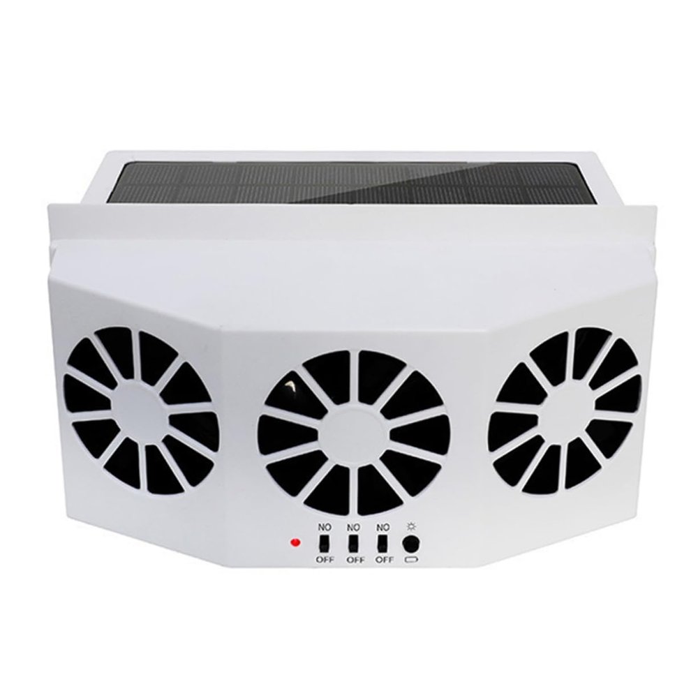 JECOMPRIS Lar-powered Car Window Fan Solar Car Cooler Solar Car Vent Pet Car Exhaust f