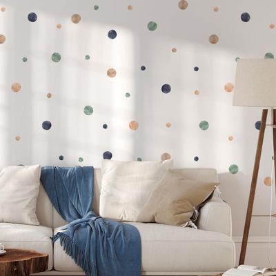330Pcs Watercolour Dots Wall Stickers, Dots Wall DecalKids Room Wall StickersBoho Rainbow Dots Wall StickersColorful Circles Wall Decals. (Watercolour Dots Wall Stickers)