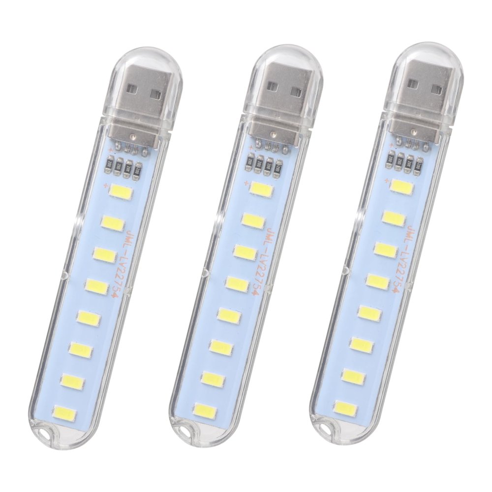 PRETYZOOM 3pcs Rechargeable Led Night Light Portable USB Lamp with Ultra-high Brightness Energy-Saving Design for Desktop Bedroom and Travel Light