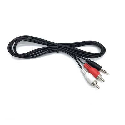 3.5mm to rca audio cable (3.93feet/1.2m) bi-directional male to male gold plated connector aux auxiliary headphone jack plug y adapter splitter converter to left / right stereo 2rca wire cord