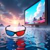 Black Adult Black Frame Red Blue 3D Glasses for Dimensional Anaglyph Movie Game view 2