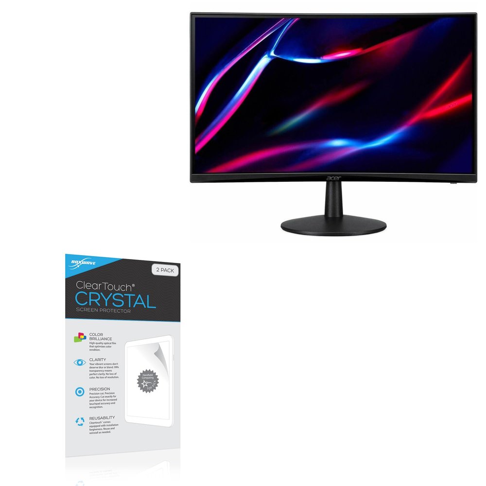 BoxWave Screen Protector Compatible with Acer Nitro ED240Q Monitor (23.6 in) - ClearTouch Crystal (2-Pack), HD Film Skin - Shields from Scratches