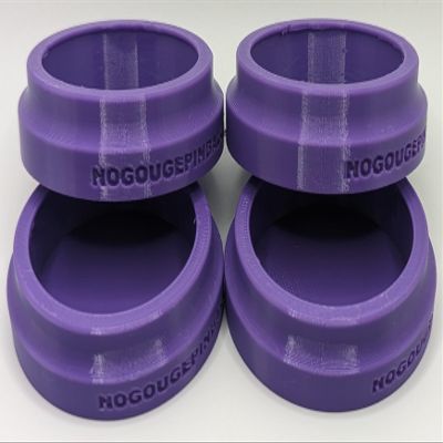 No Gouge Pinball Rubber Leg Leveler Caster Feet, Footies, Cups, Set of 4 (Purple)