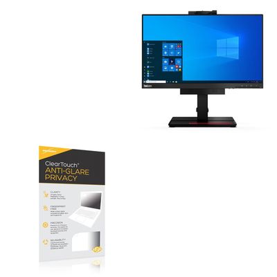 BoxWave Screen Protector Compatible with Lenovo ThinkCentre Tiny-in-One Gen 4 (22 in) - ClearTouch Anti-Glare Privacy (2-Pack), Privacy Screen Protector Flexible Film Anti-Glare