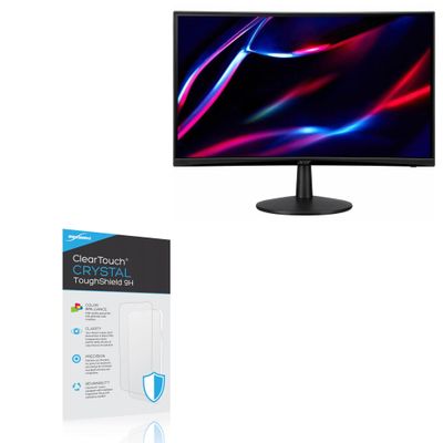 BoxWave Screen Protector Compatible with Acer Nitro ED240Q Monitor (23.6 in) - ClearTouch Crystal ToughShield 9H (2-Pack), Clear 9H Tough Flexible Film Screen Protector