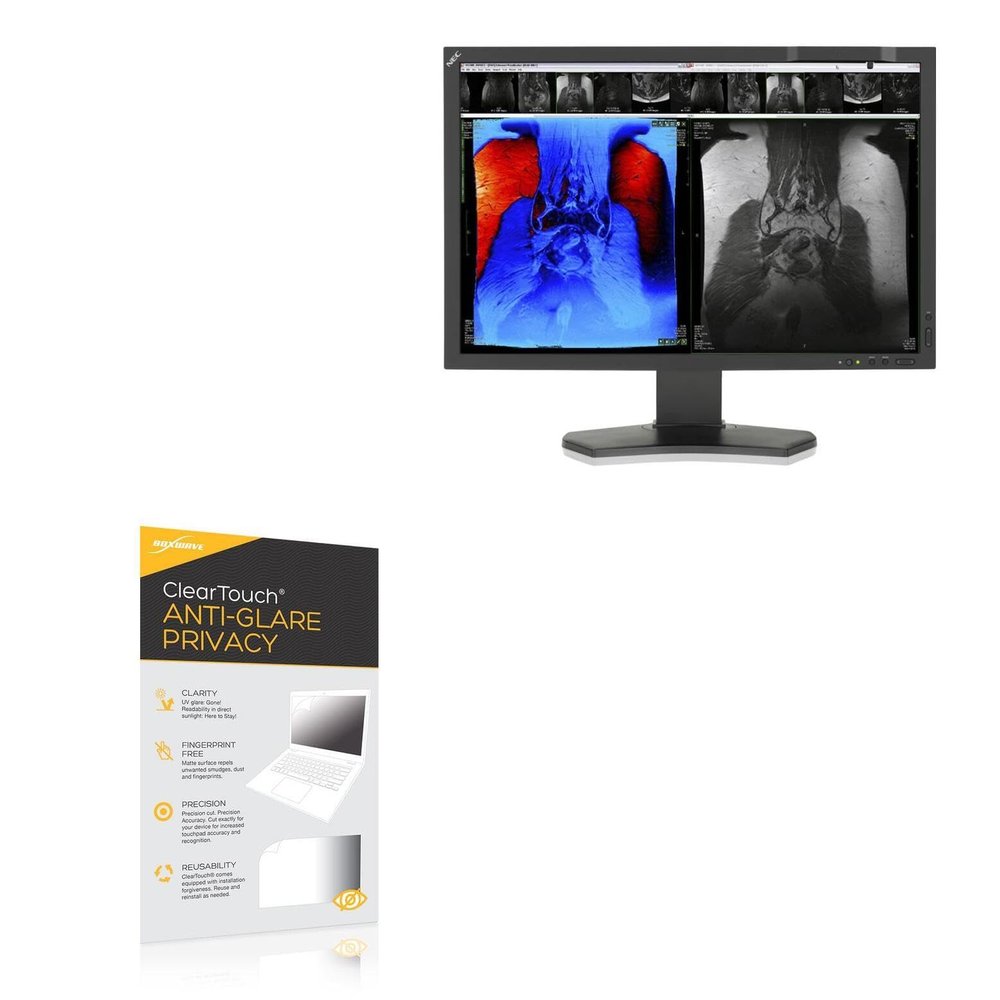 BoxWave Screen Protector Compatible with NEC MD242C2 (24 in) - ClearTouch Anti-Glare Privacy (2-Pack), Privacy Screen Protector Flexible Film Anti-Glare