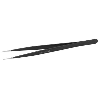 Pointed Stainless Tweezers Anti Static Exquisite Craftsmanship Work Comfort Grip PCB Semiconductor Microelectronics
