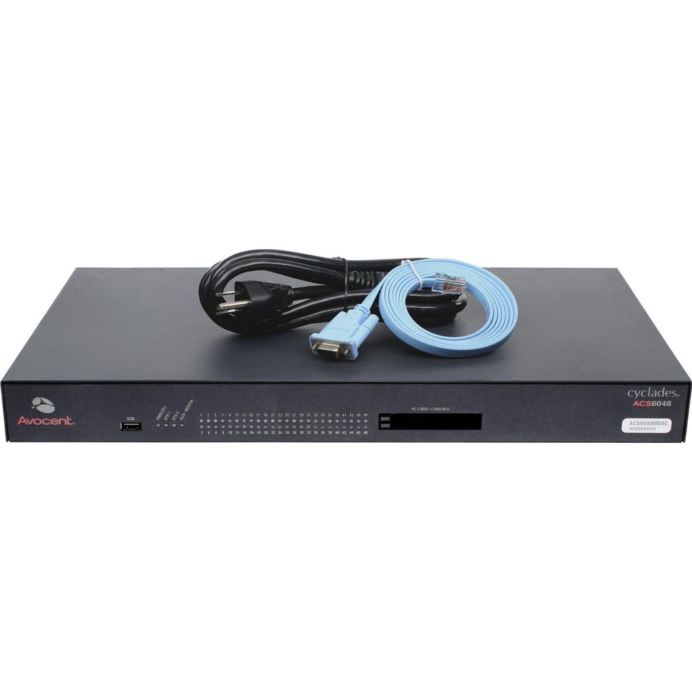 Avocent-Cyclades ACS6048MDAC-G2 - ACS6000 Series 48-Port Unit Dual AC with Built-in Modem (Renewed)