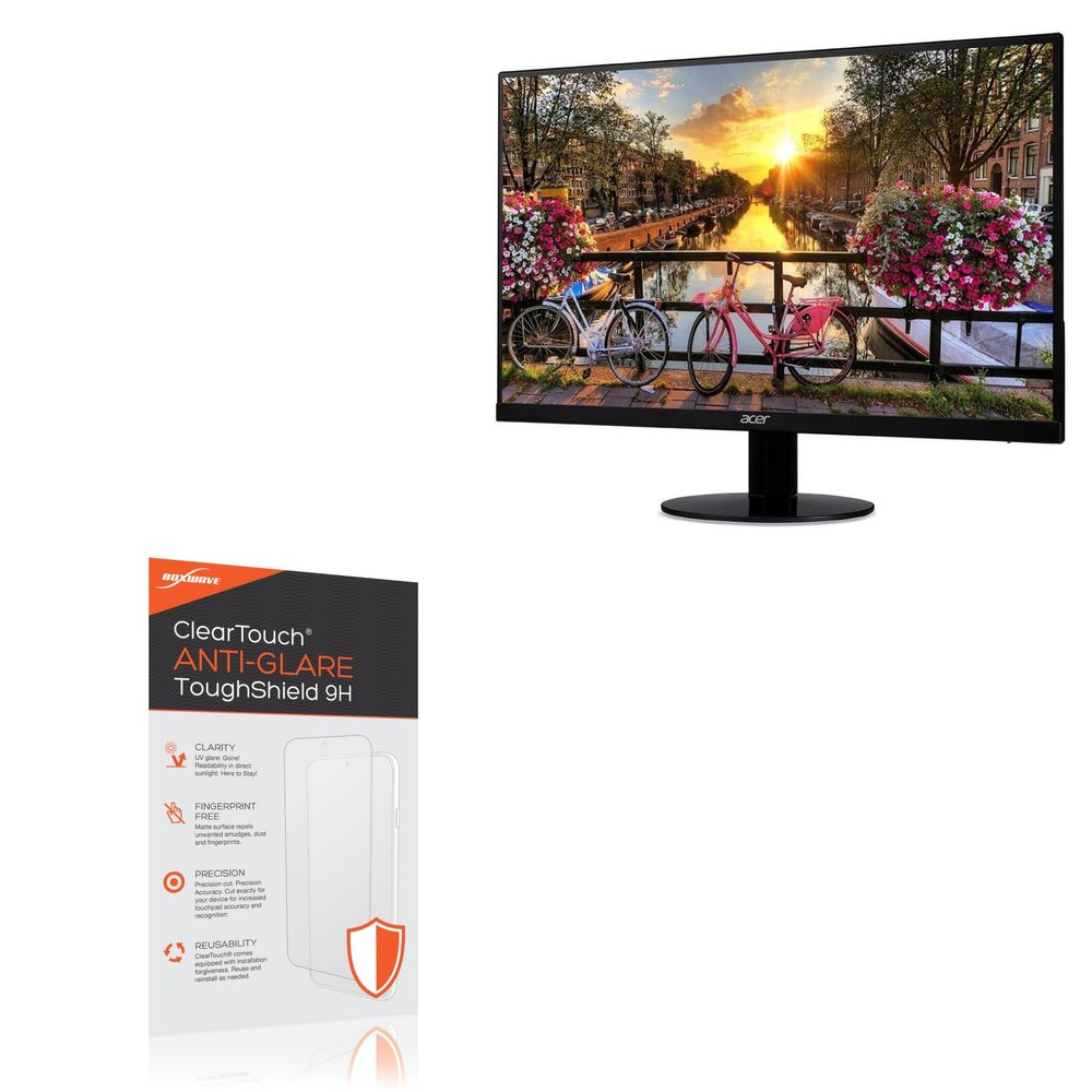 BoxWave Screen Protector Compatible with Acer SB240Y Bbix Monitor (23.8 in) - ClearTouch Anti-Glare ToughShield 9H (2-Pack), Anti-Glare 9H Tough Flexible Film Screen Protector