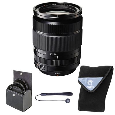 Fujifilm XF 18-135mm f/3.5-5.6 R LM OIS WR Lens, Bundle with 67mm Digital Essentials Filter Kit and 19x19 Lens Wrap