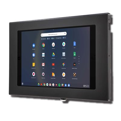TABcare Locking Anti-Theft Metal Case for Google Pixel 10" 11" 12" Tablet for Kiosk, POS, Store, Show Display, Time Clock (Black, Pixel Slate)