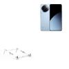 BoxWave Stand and Mount Compatible with Xiaomi Civi 4 Pro - Pocket Aluminum Stand 3-in-1, Portable Multi Angle Viewing Riser - Metallic Silver view 1