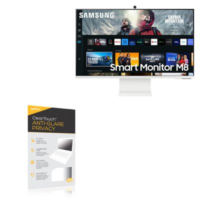 BoxWave Screen Protector Compatible with Samsung M80C Monitor (32 in) - ClearTouch Anti-Glare Privacy (2-Pack), Privacy Screen Protector Flexible Film Anti-Glare