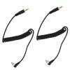 3.5mm Male Flash Sync Cable for Photography, 2Pcs Coiled Cord with Screw Lock, Suitable for Digital Cameras view 4