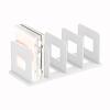 QoTang Plastic CD DVD Holder, White CD Storage Box CD Organizer Stackable CD DVD Display Rack CD Stand Removable CD Tray Holds up to 28 Standard CD Cases for Media Shelf Storage and Organization view 1