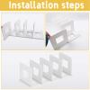 QoTang Plastic CD DVD Holder, White CD Storage Box CD Organizer Stackable CD DVD Display Rack CD Stand Removable CD Tray Holds up to 28 Standard CD Cases for Media Shelf Storage and Organization view 3