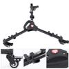 VX-600 Foldable Tripod Dolly with 3 Locking Track Wheels Pulley,Adjustable Leg Mount and Storage Bag, Aluminum Alloy Material and Built in Scale Reference, Lightweight for Easy view 2