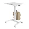Rolling Mobile Desk, Laptop Table, Overbed Table with Wheels,Rolling Tray Table, Hospital Bed Table,Adjustable Height Desk Table, for Home, Office, Study (Color : B) view 1