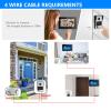 ANJIELO SMART Wired Video Door Phone Apartment Intercom System,2 Unit 7 Inch Touch Monitor with 1080P HD Camera Doorbell,Supporting Fingerprint,RFID Card,Password Unlocking for Home Villa,Tuya view 4