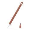 MoKo Pencil Case for Apple Pencil 2nd Generation/Apple Pencil Pro, [2 Pieces] Protective Silicone Apple Pencil 2nd Generation Pencil Holder Sleeve and Protective Nib Cover for Apple Pencil 2 - Brown view 1
