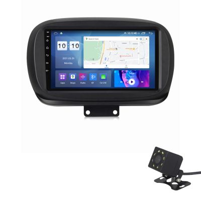 ottspu GPS Navigation 9" IPS Touch Screen Car Stereo Radio Player for Fiat 500X 2014-2020 Android 12 Built-in DSP BT Head Unit Supports Android Auto Full RCA Backup Camera WiFi,M600s