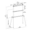 TV Bracket Simple Mobile TV Stand Floor TV Stand Mount with 4 Wooden Feet for 55-75 Inch LED, LCD, OLED Flat&Curved TVs Sturdy Wood Base with Anti-tip Cable TV Monitor Holder Rack ( Size : L ) view 2