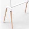 TV Bracket Simple Mobile TV Stand Floor TV Stand Mount with 4 Wooden Feet for 55-75 Inch LED, LCD, OLED Flat&Curved TVs Sturdy Wood Base with Anti-tip Cable TV Monitor Holder Rack ( Size : L ) view 4