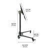 AEYSD-456 TV Bracket Floor TV Stand with Mount for 32-55inch TVs Height Adjustable Rolling TV Stand Mobile TV Stand Cart, Holds Up to 70lbs Screens TV Monitor Holder Rack (Color : Black) view 2