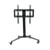 AEYSD-456 TV Bracket Floor TV Stand with Mount for 32-55inch TVs Height Adjustable Rolling TV Stand Mobile TV Stand Cart, Holds Up to 70lbs Screens TV Monitor Holder Rack (Color : Black) view 3