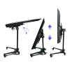 AEYSD-456 TV Bracket Floor TV Stand with Mount for 32-55inch TVs Height Adjustable Rolling TV Stand Mobile TV Stand Cart, Holds Up to 70lbs Screens TV Monitor Holder Rack (Color : Black) view 4