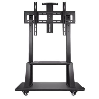 AEYSD-456 TV Bracket Mobile TV Stand Large Rolling TV Cart Floor Stand with Mount on Lockable Wheels Height Adjustable for 55-120 Inch TV Stand Flat Screen Loading 440 lbs TV Monitor Holder Rack