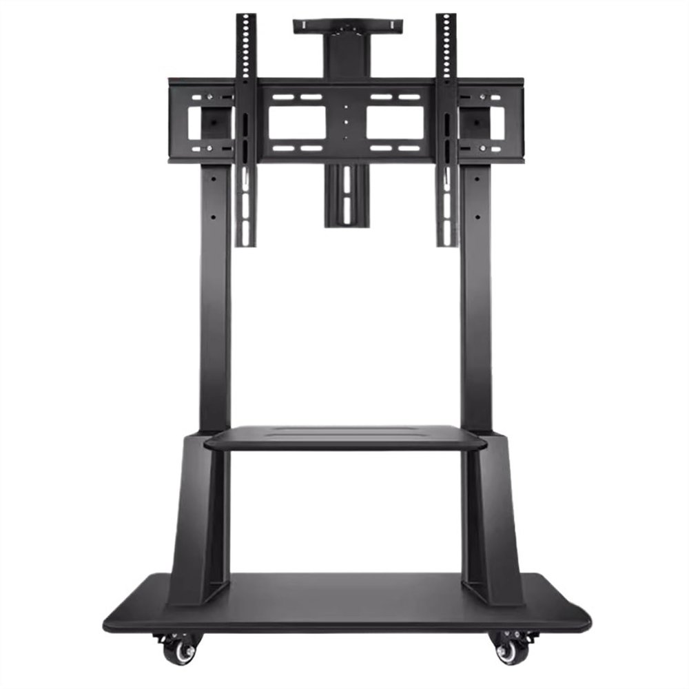 AEYSD-456 TV Bracket Mobile TV Stand Large Rolling TV Cart Floor Stand with Mount on Lockable Wheels Height Adjustable for 55-120 Inch TV Stand Flat Screen Loading 440 lbs TV Monitor Holder Rack