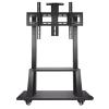 AEYSD-456 TV Bracket Mobile TV Stand Large Rolling TV Cart Floor Stand with Mount on Lockable Wheels Height Adjustable for 55-120 Inch TV Stand Flat Screen Loading 440 lbs TV Monitor Holder Rack view 1