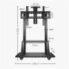 AEYSD-456 TV Bracket Mobile TV Stand Large Rolling TV Cart Floor Stand with Mount on Lockable Wheels Height Adjustable for 55-120 Inch TV Stand Flat Screen Loading 440 lbs TV Monitor Holder Rack view 2