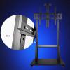 AEYSD-456 TV Bracket Mobile TV Stand Large Rolling TV Cart Floor Stand with Mount on Lockable Wheels Height Adjustable for 55-120 Inch TV Stand Flat Screen Loading 440 lbs TV Monitor Holder Rack view 4